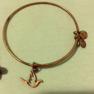Alex and Ani RETIRED Gold Dove Bangle
